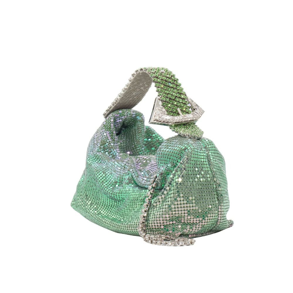 Jill Metal Mesh Bag - Peridot