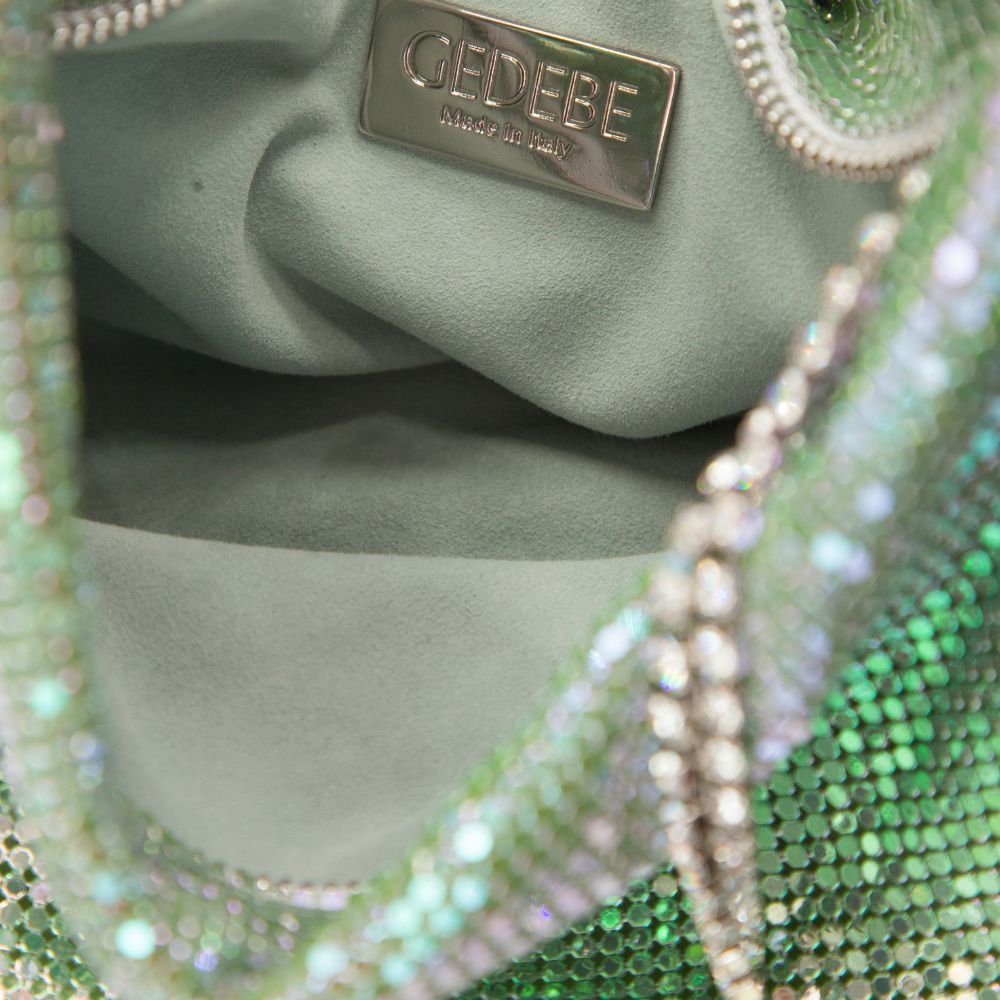 Jill Metal Mesh Bag - Peridot