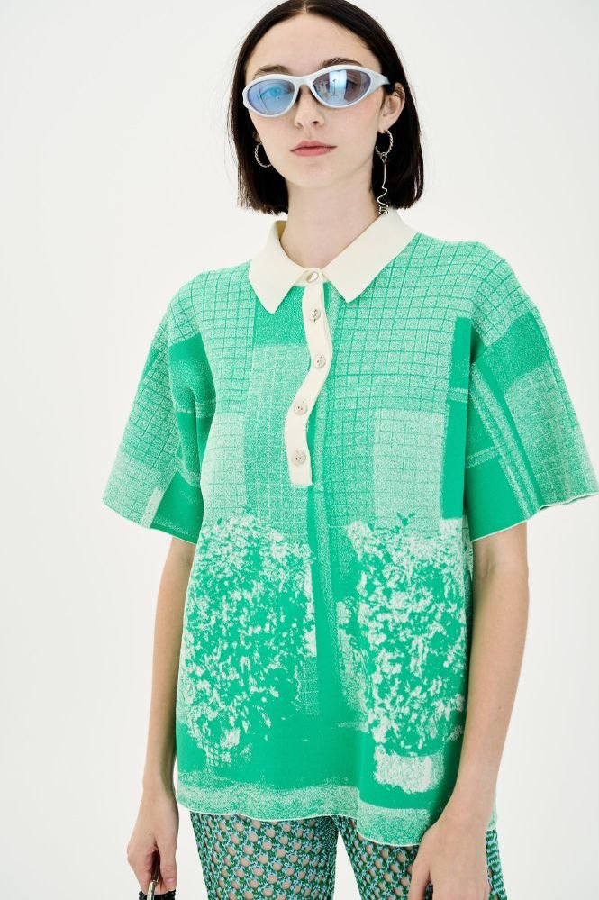 Sylvie UV Reactive Tree Print Oversized Shirt