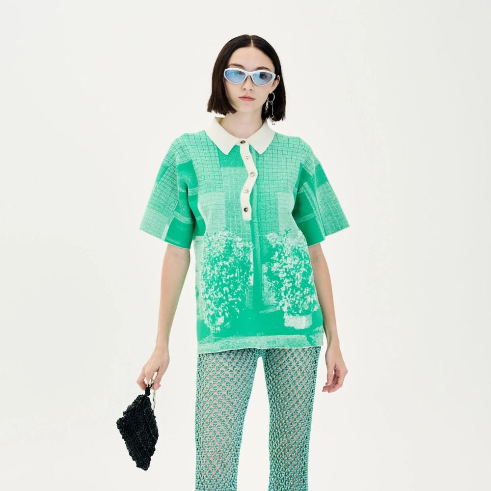Sylvie UV Reactive Tree Print Oversized Shirt