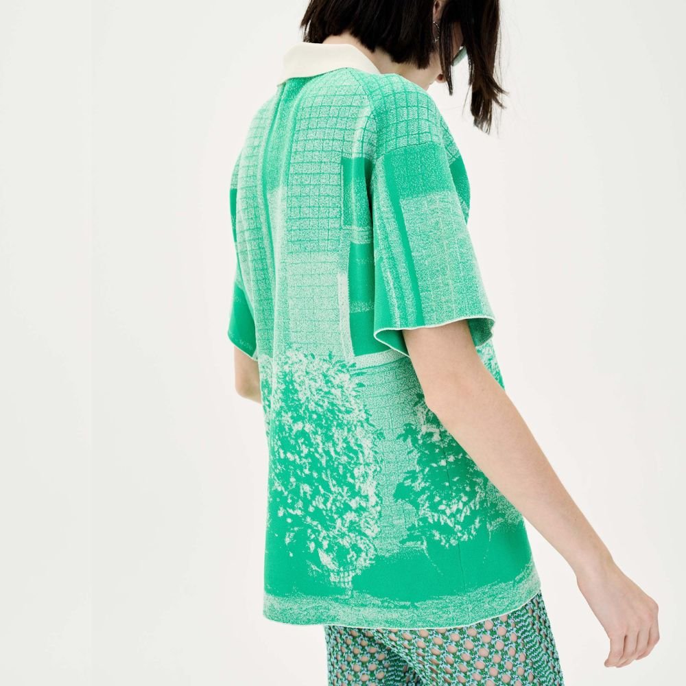 Sylvie UV Reactive Tree Print Oversized Shirt