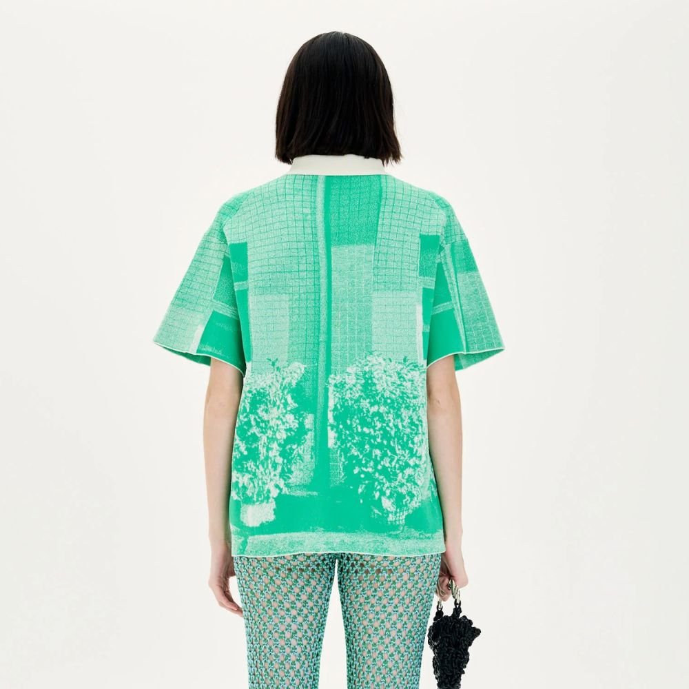 Sylvie UV Reactive Tree Print Oversized Shirt