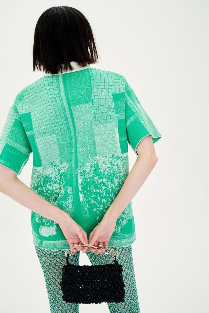 Sylvie UV Reactive Tree Print Oversized Shirt