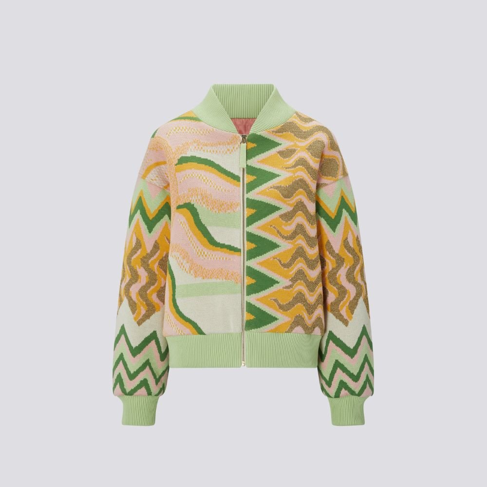 Under The Sun Jacquard Bomber Jacket