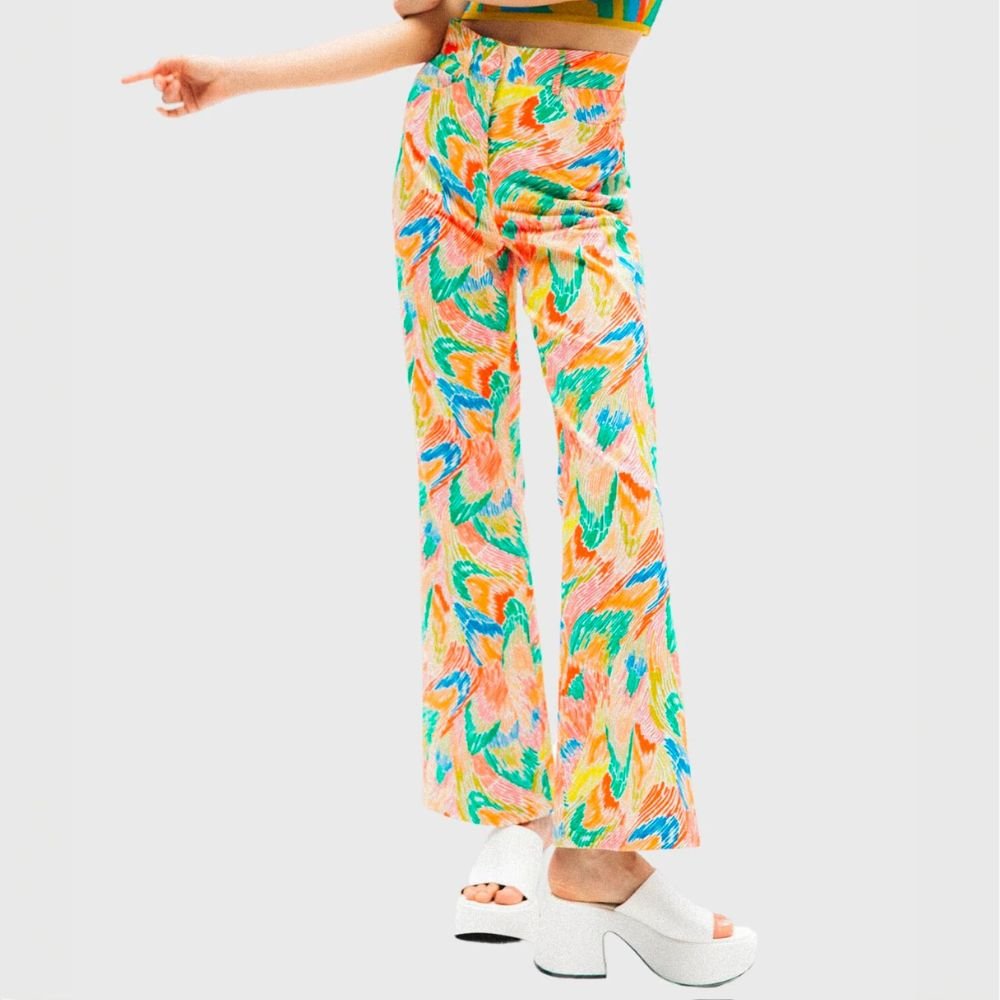 Luna Wide Leg Pants - Rainbow