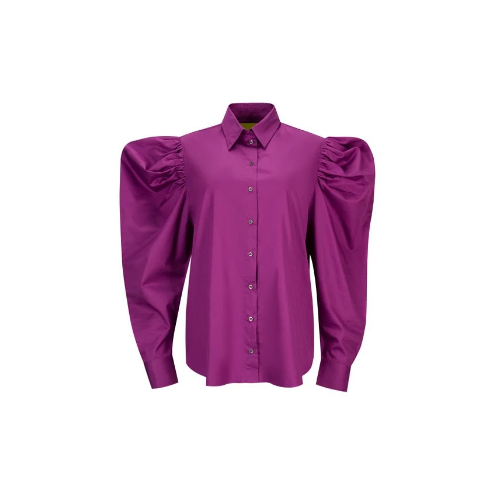 Balloon Sleeve Shirt - Purple