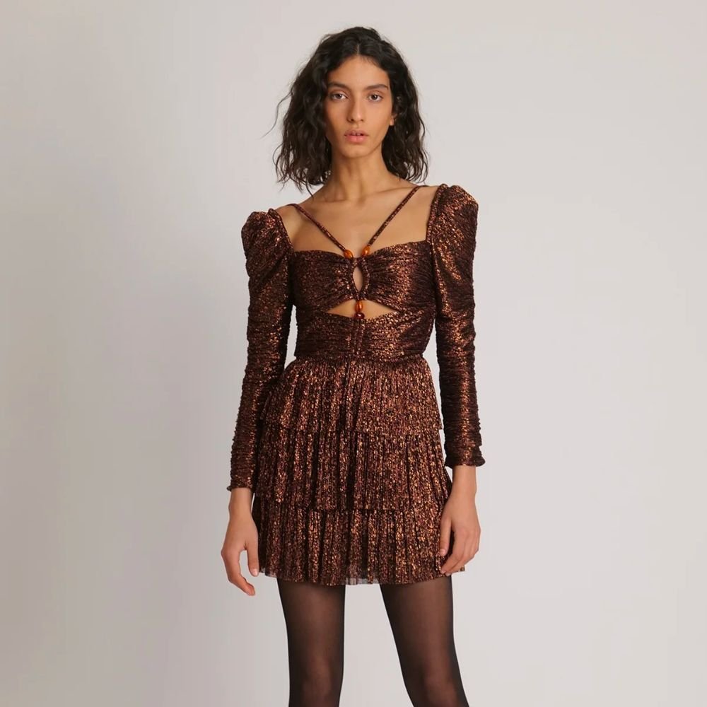 Layla Dress - Bronze Ruby