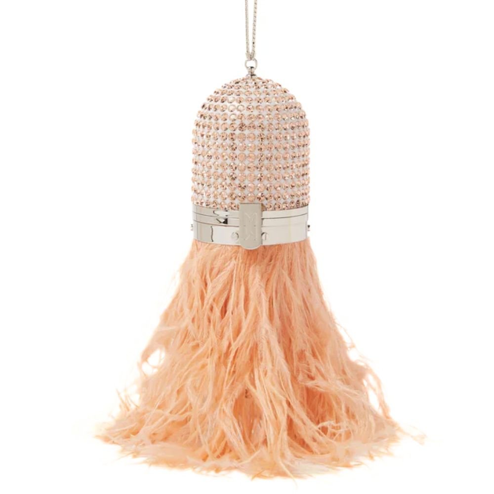 Peach Feather Pill Bag