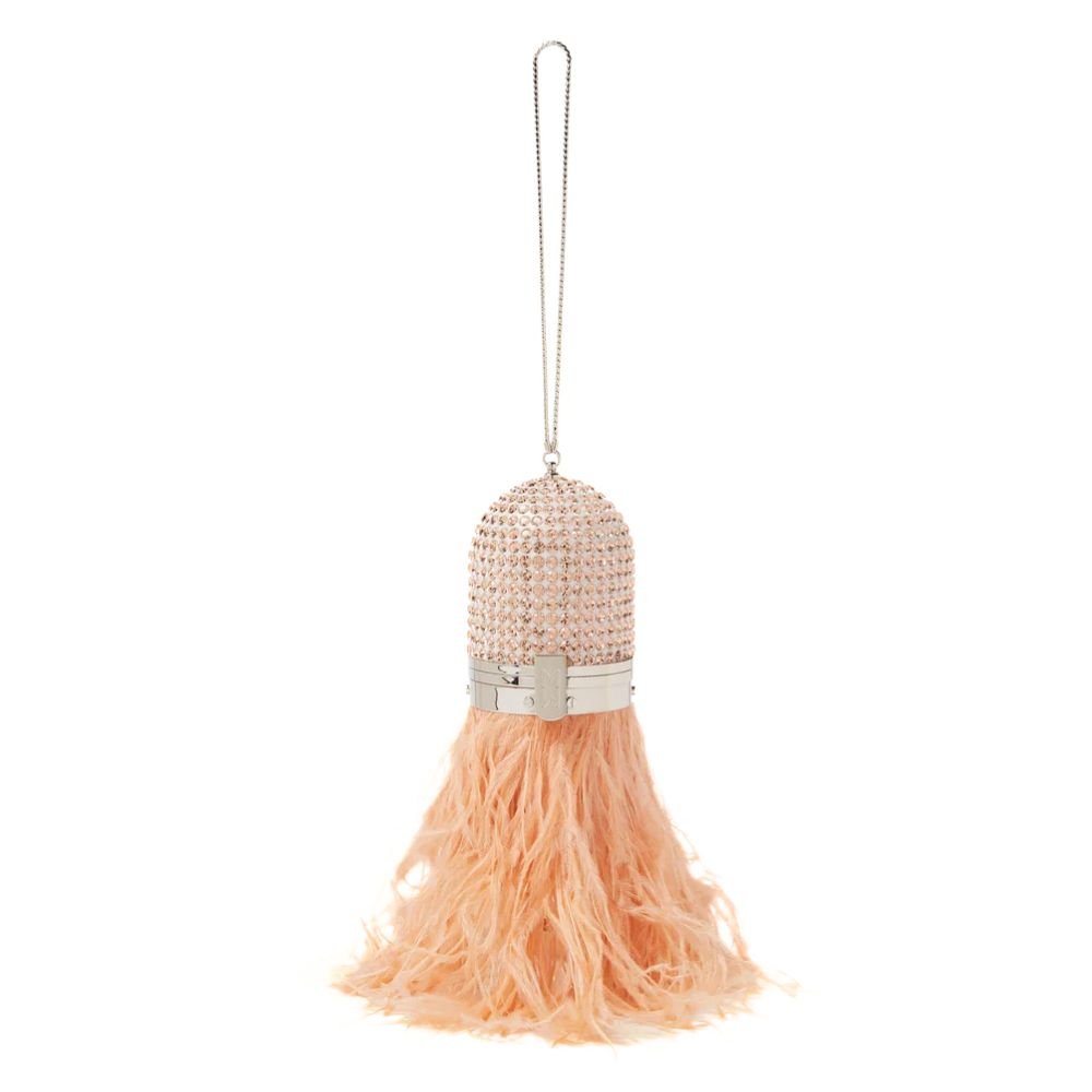 Peach Feather Pill Bag
