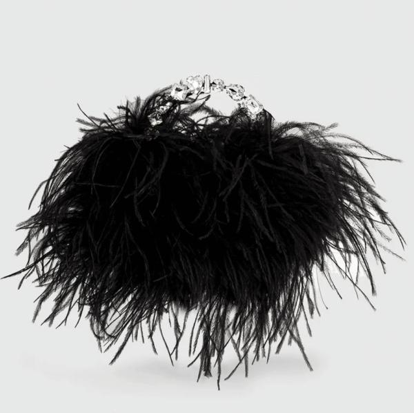 Midnight Taliya Feather Pouch