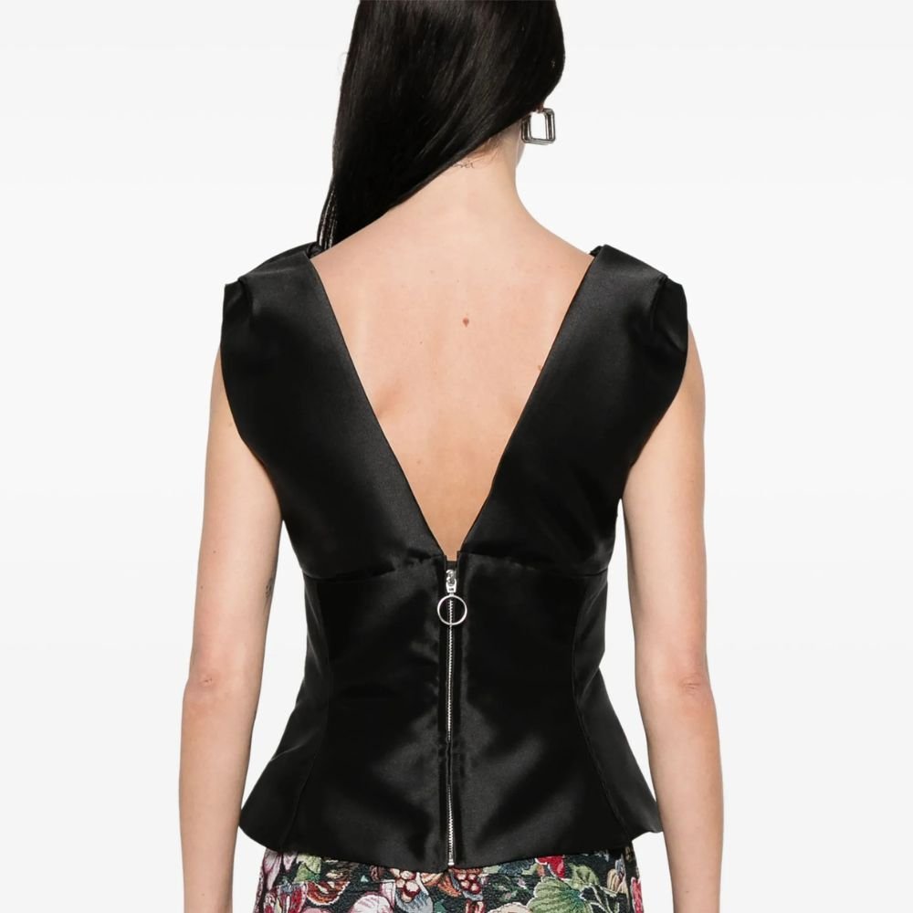 Mikado Draped Off Shoulder Top - Black