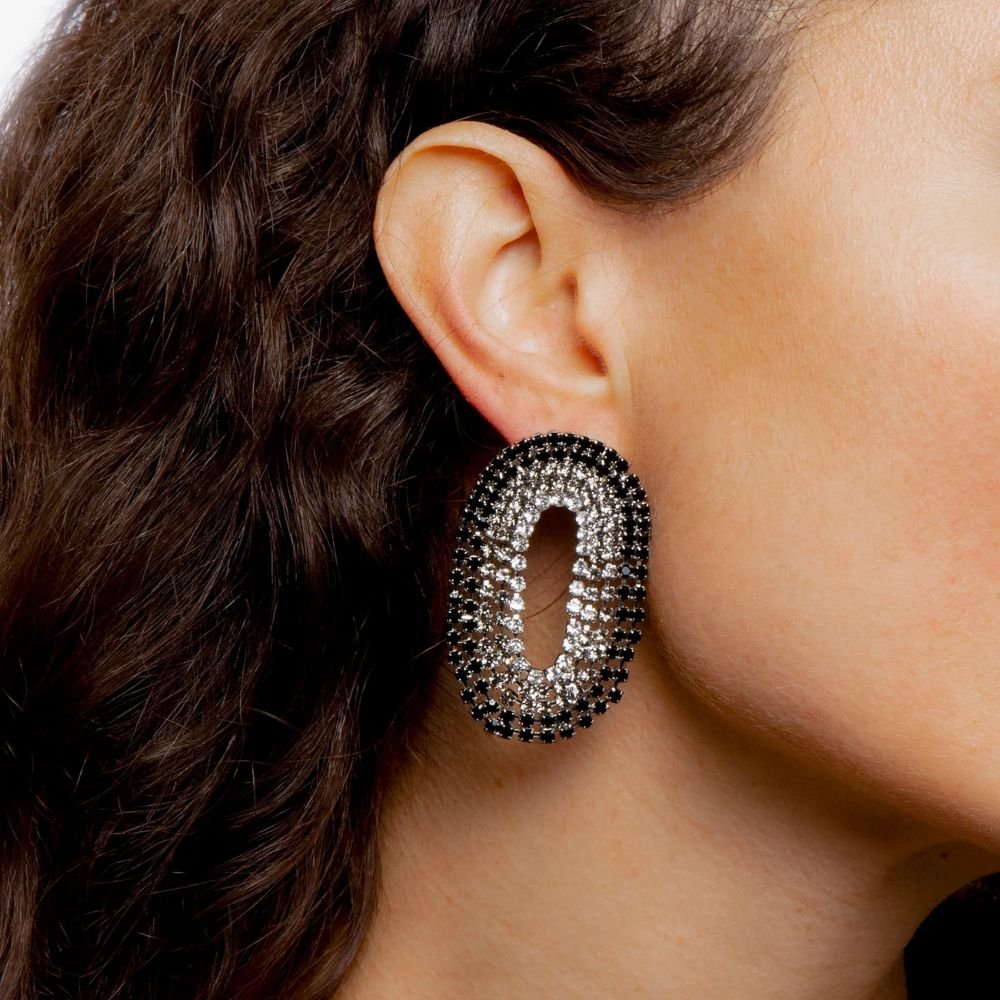 Liberty Triple Shades Of Black Earrings