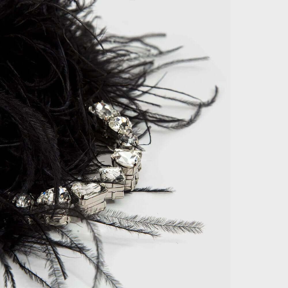 Midnight Taliya Feather Pouch