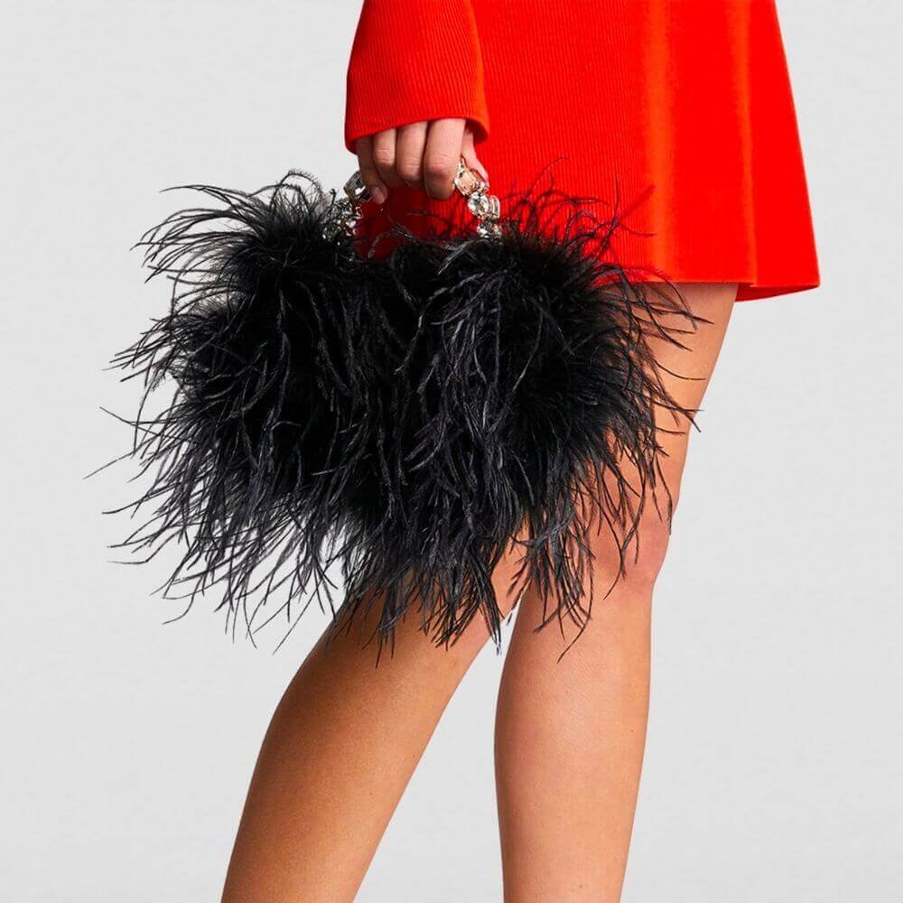 Midnight Taliya Feather Pouch