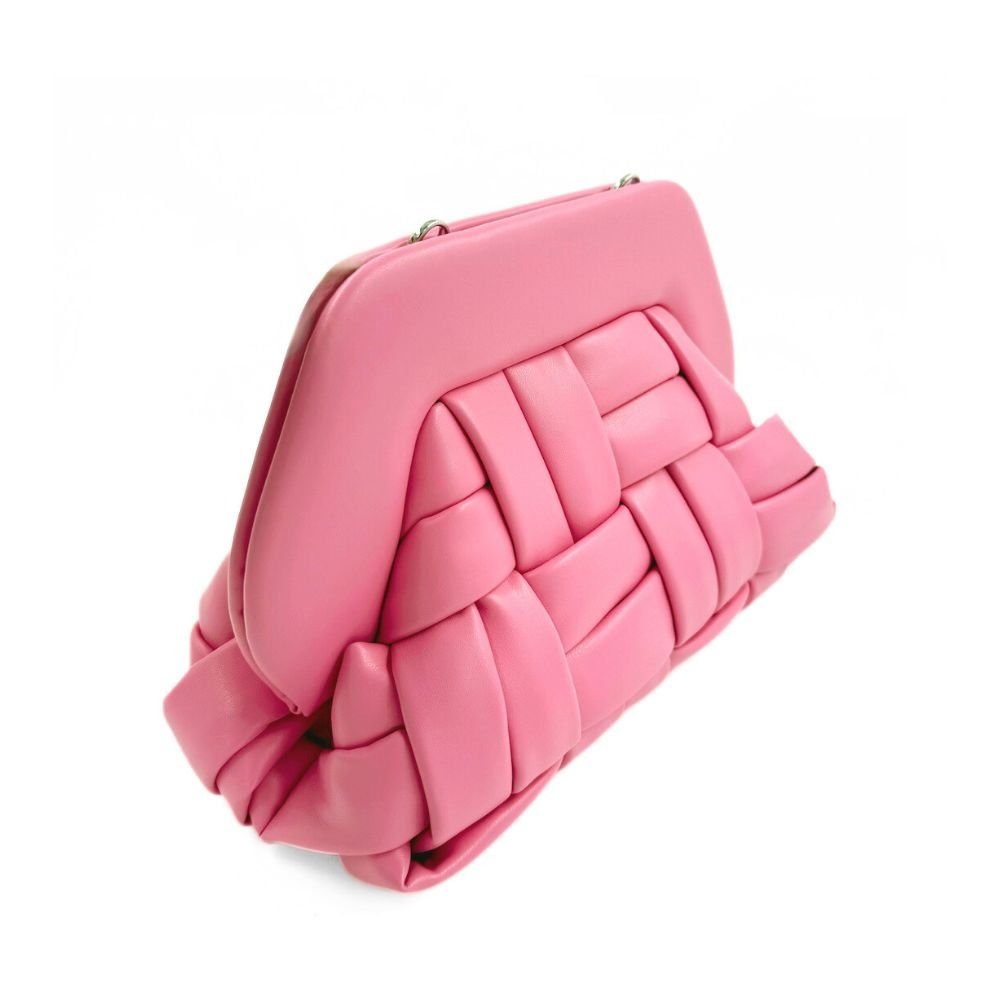 Tia Weaved Vegan Fabric Orchid Bag