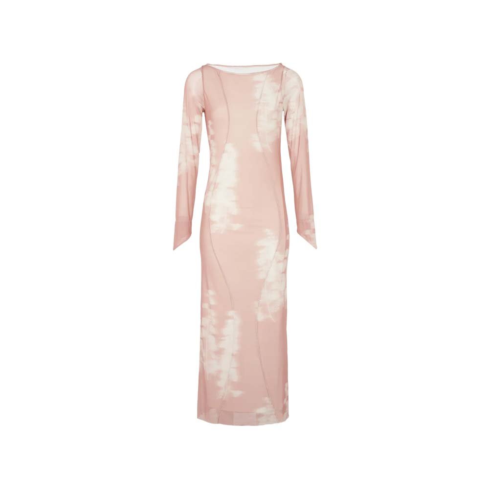 Eva Woven Dress - Abstract Misty Rose / Tofu
