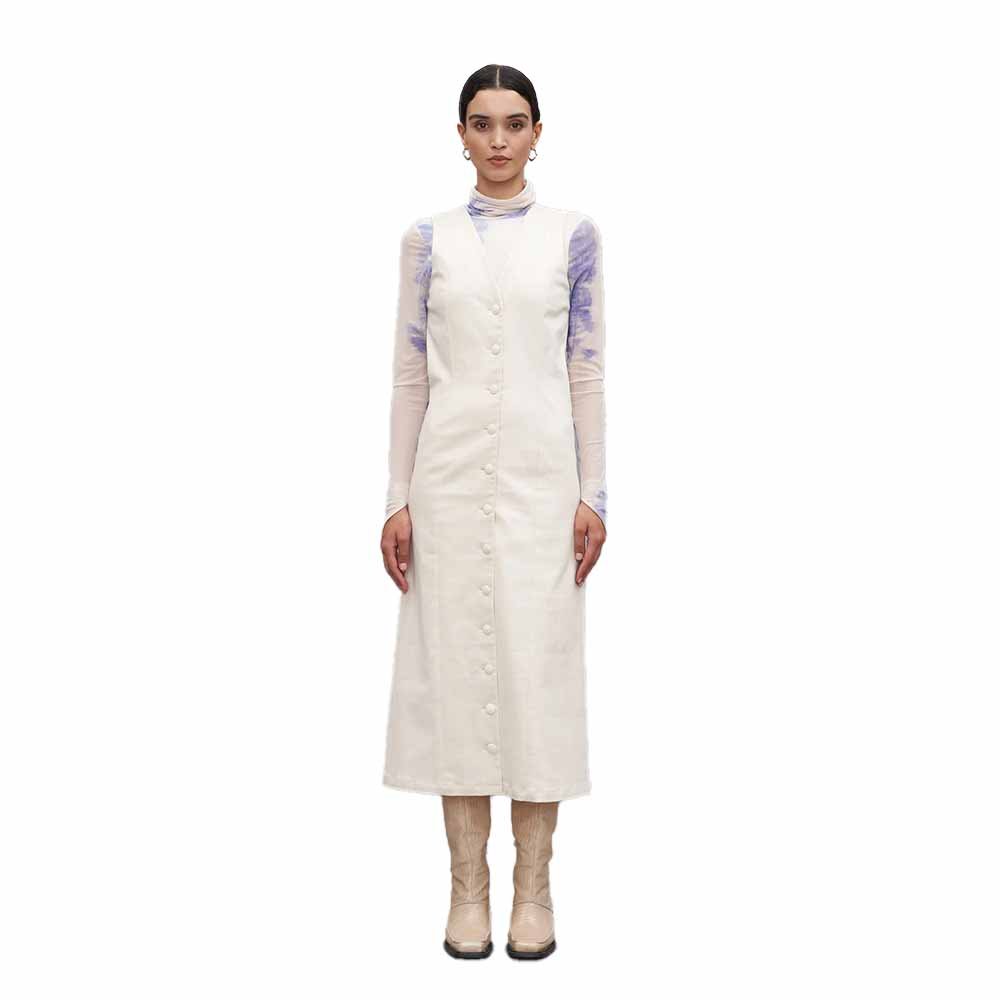 Calvinia Midi Dress - Ecru