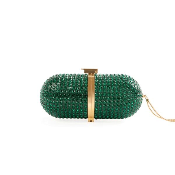 Emerald Crystal Pill Bag