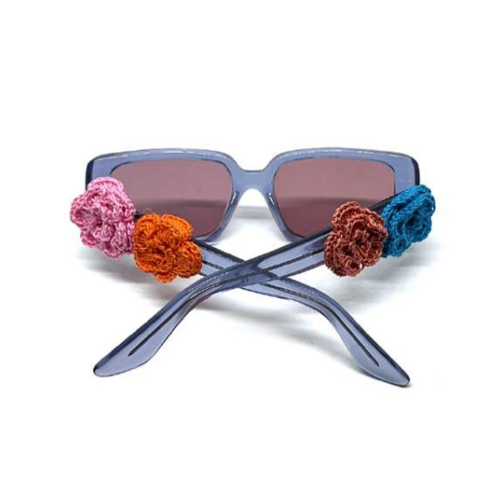 Bastardino Sunglasses - Blue with Flower