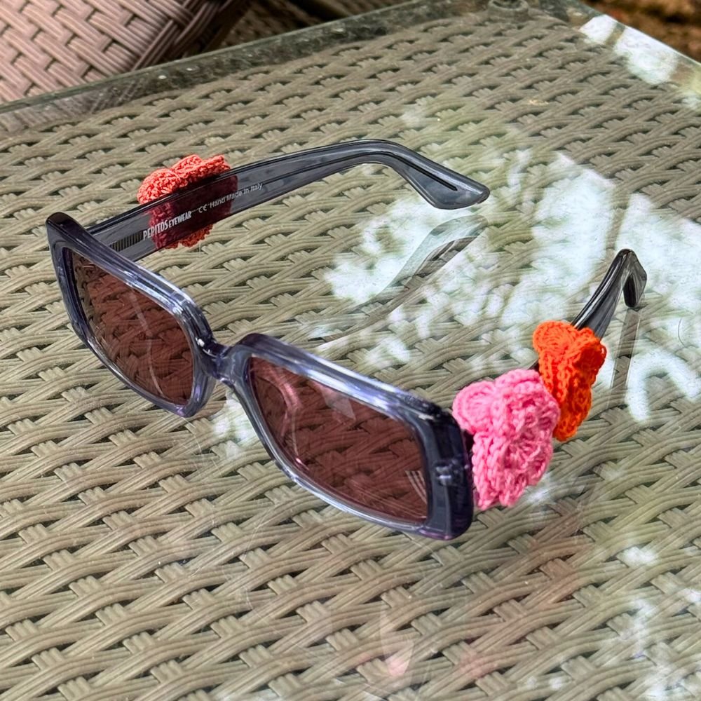 Bastardino Sunglasses - Blue with Flower
