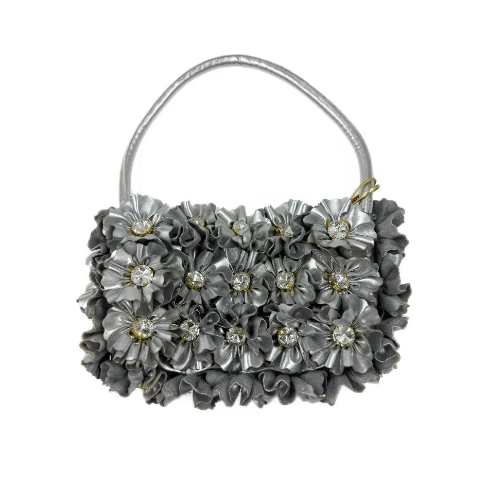 Baguette Fleurs D'Ete Bag - Silver