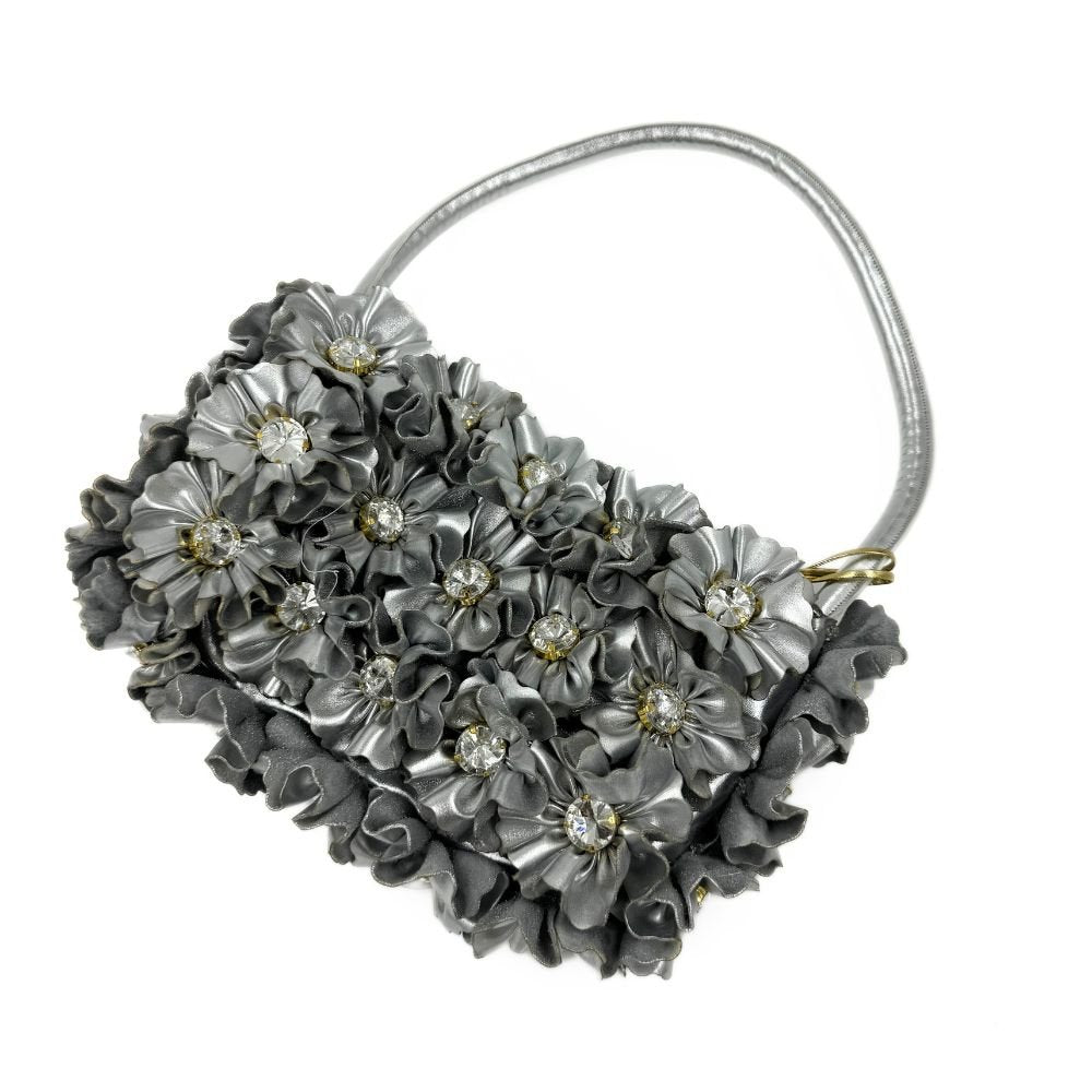 Baguette Fleurs D'Ete Bag - Silver