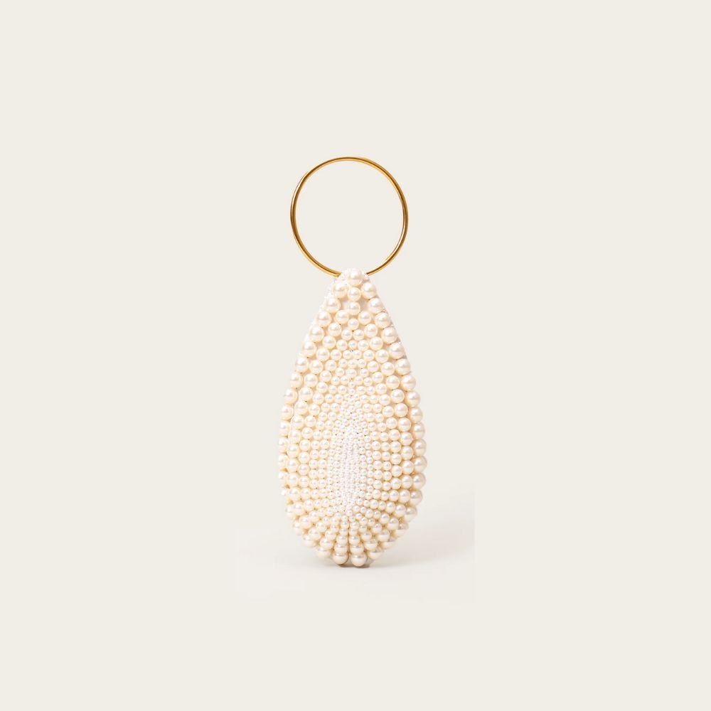 Goutte Pearl Bag - White