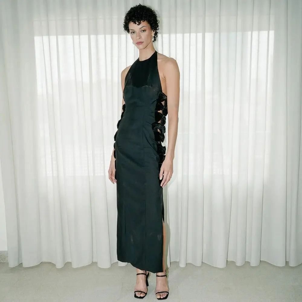 Papillon De Nuit Black Velvet Dress