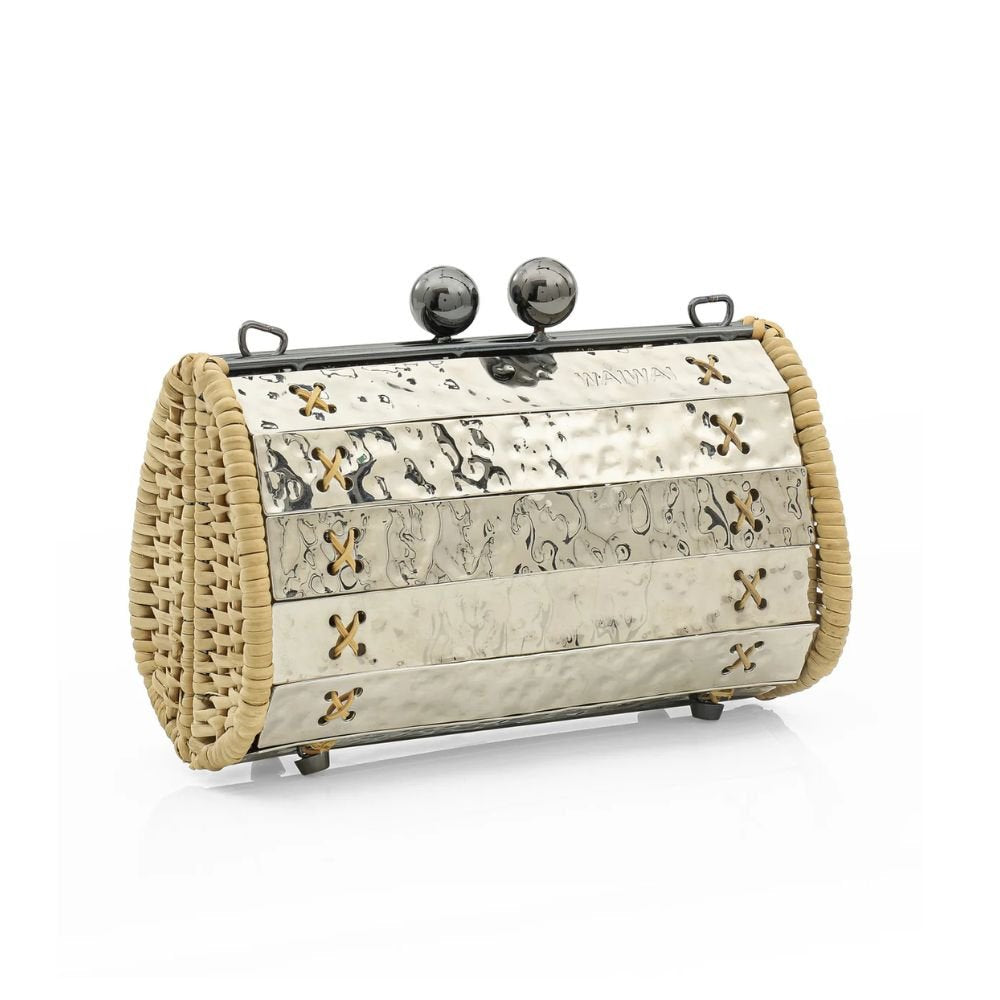Petit Baoba Clutch - Onyx & Silver