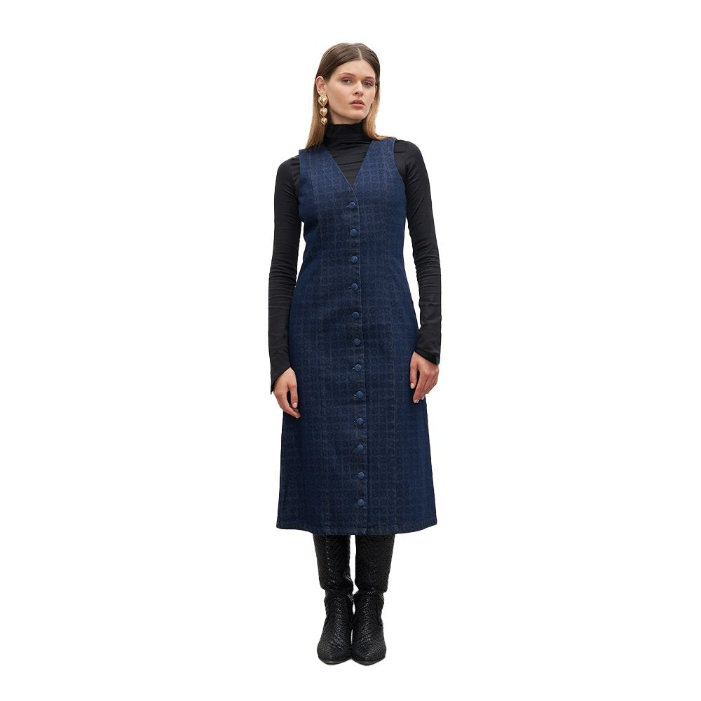 Calvinia Dress - Blue & Black