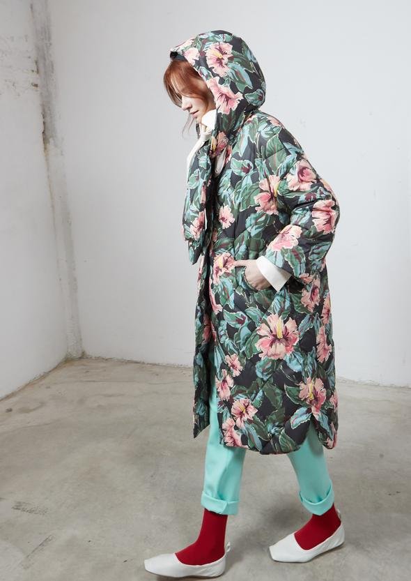 Hooded Floral Jackets Fashion