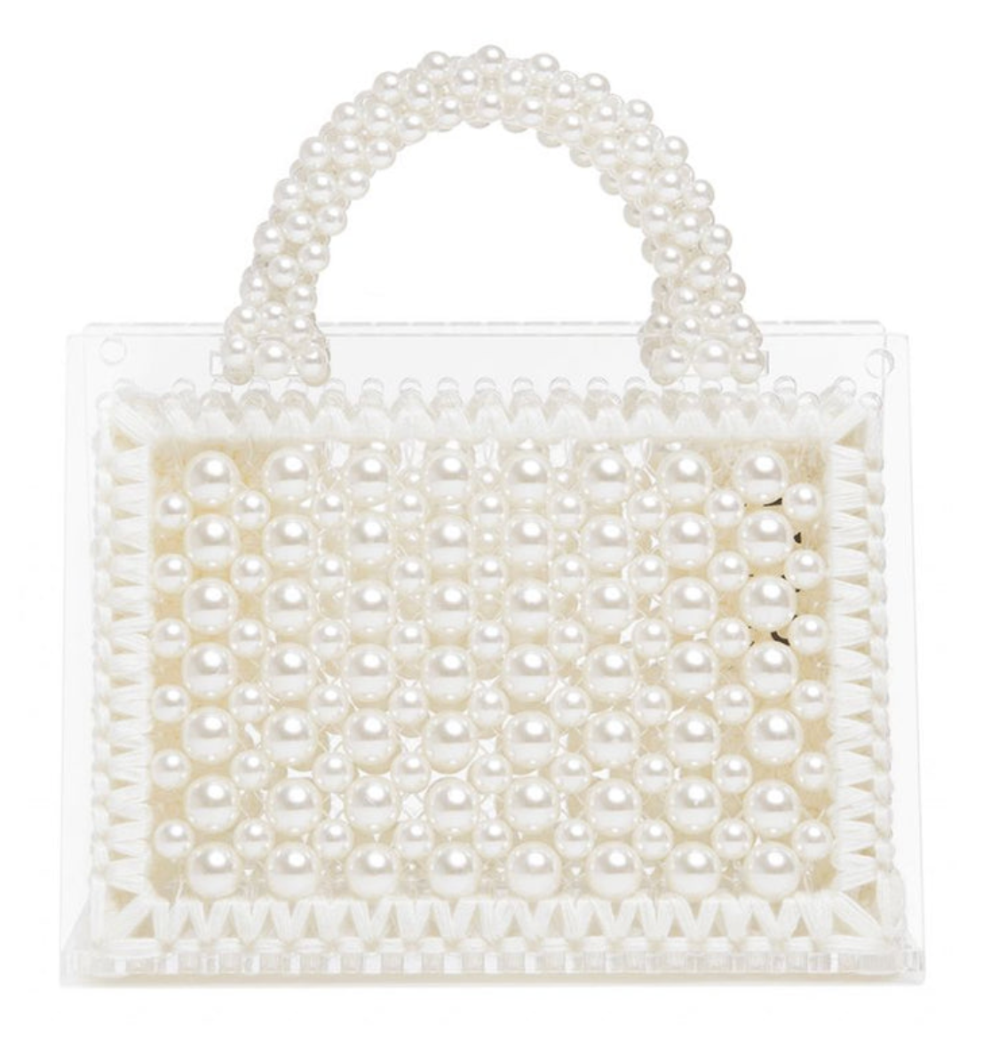 0711 TBILISI,Small Pearl-Embellished St. Barts Tote , ₹55,000