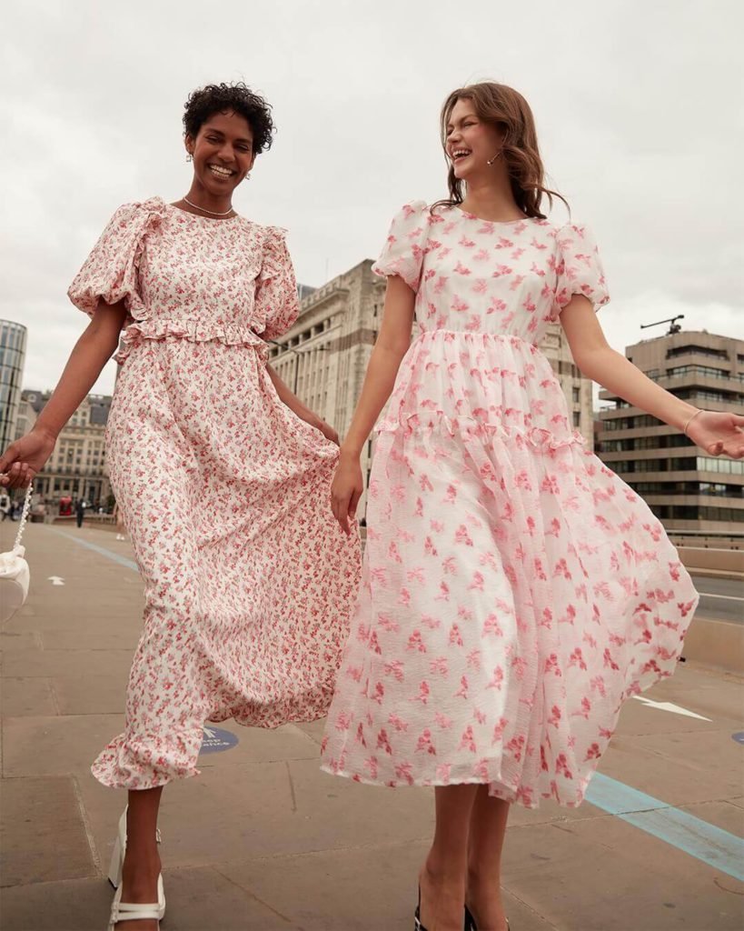 Sister Jane pink flower print dresses.