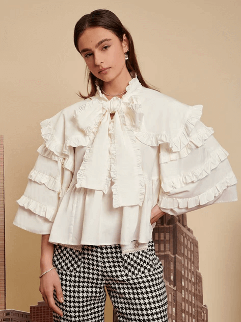 Sister Jane, Metropolis Ruffle Bow Blouse , ₹7,500