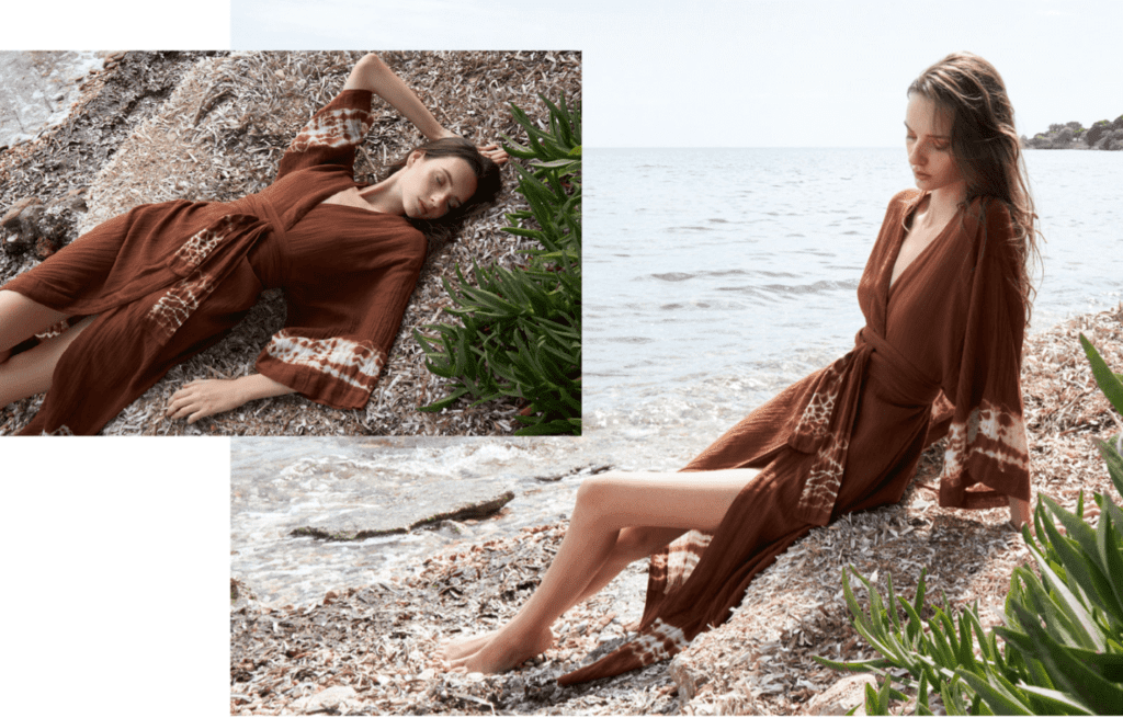 Midnight brown beachy dress.