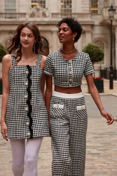 Sister Jane Outfits Sister Jane plaid sets in London.