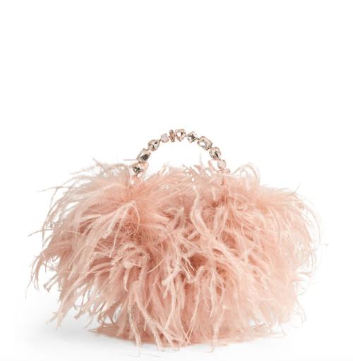 L’Alingi CREME TALIYA FEATHER POUCH