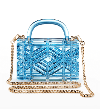 L’Afshar Adele Acrylic Top-Handle Bag