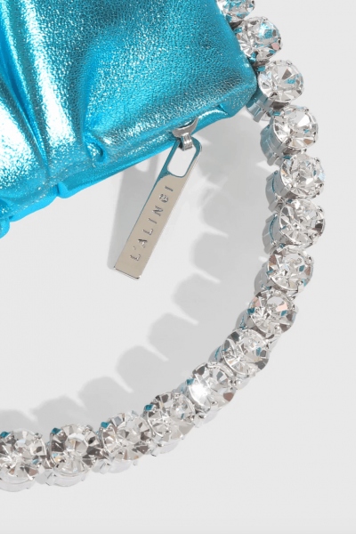 L’Alingi Eternity Clutch Bag L'Alingi BLUE METALLIC MICRO ETERNITY CLUTCH detail.