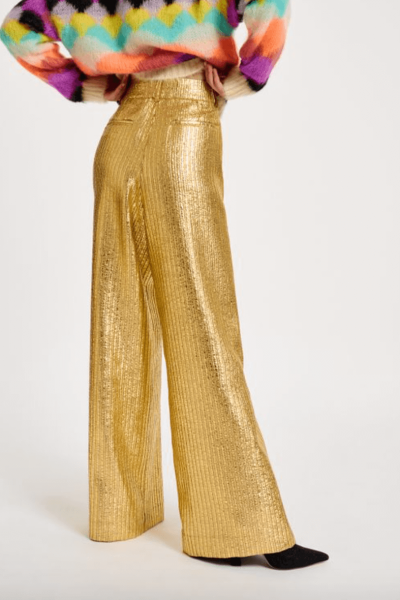 Essentiel Antwerp Gold pants Essentiel Antwerp Gold metallic wide-leg pants.