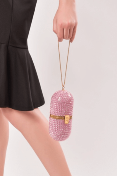 Marzook Pill Bag Pink Crystals.