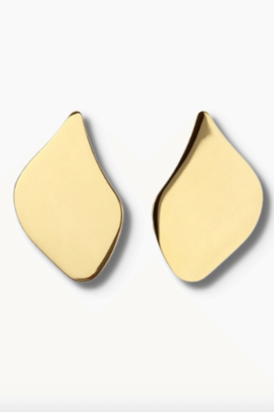 MARAMZ’s golden Madison earrings.